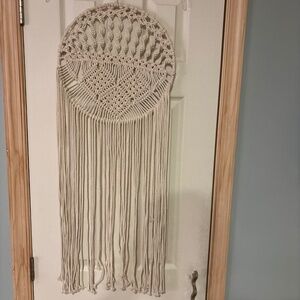 Macrame Wall Decor Hanging Dream Catcher Wall Decor Cotton Boho Hippie 38”